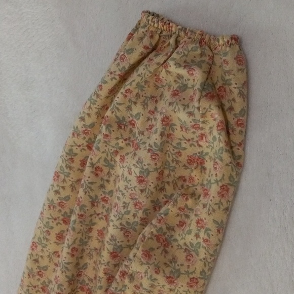 Rare Vintage 1970's Carla Gay Floral Cream Prairie Bow Front Tier Dress - Picture 11 of 16